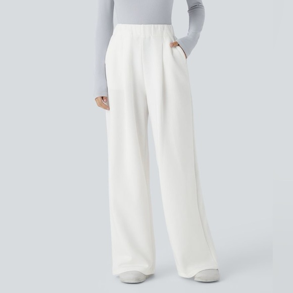 HALARA NWT High Waist Wide Leg Fleece lined Med-R pallet stain look at photos - Picture 4 of 15